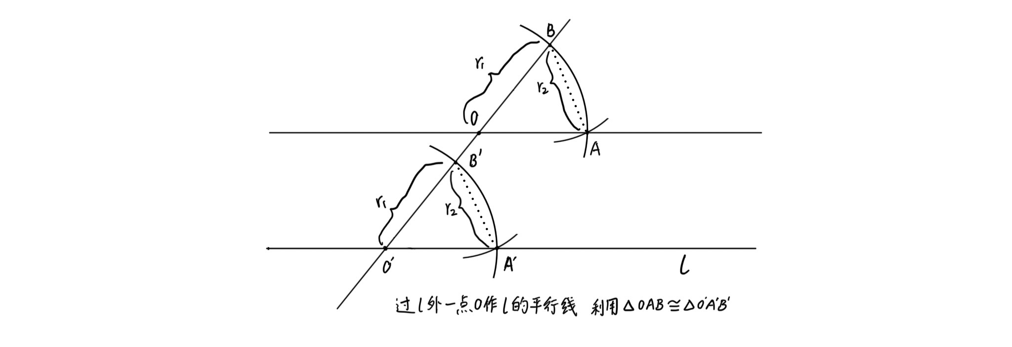 过一点作已知直线的平行线